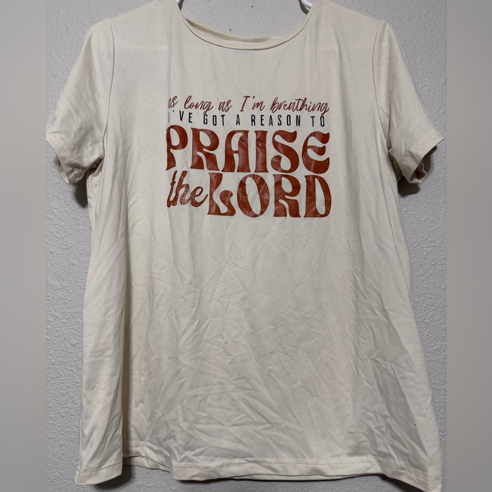 SHEIN Cream T-Shirt